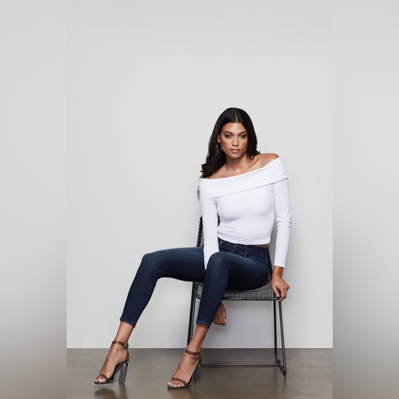 Good American Good Legs Crop Skinny Jeans Size 0 - Picture 2 of 12